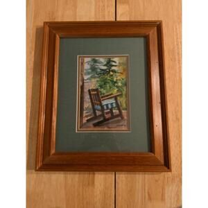 Southwest Artist D Madaras Artwork Framed & Matted Print Pine Forest Cabin Scene